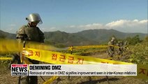 Removal of mines from DMZ signifies improvement in inter-Korean relations