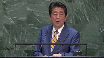 아베, 유엔에서 조건없는 북일회담 또 강조 / YTN
