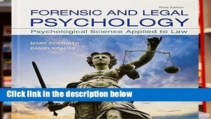 [FREE] Forensic and Legal Psychology: Psychological Science Applied to Law