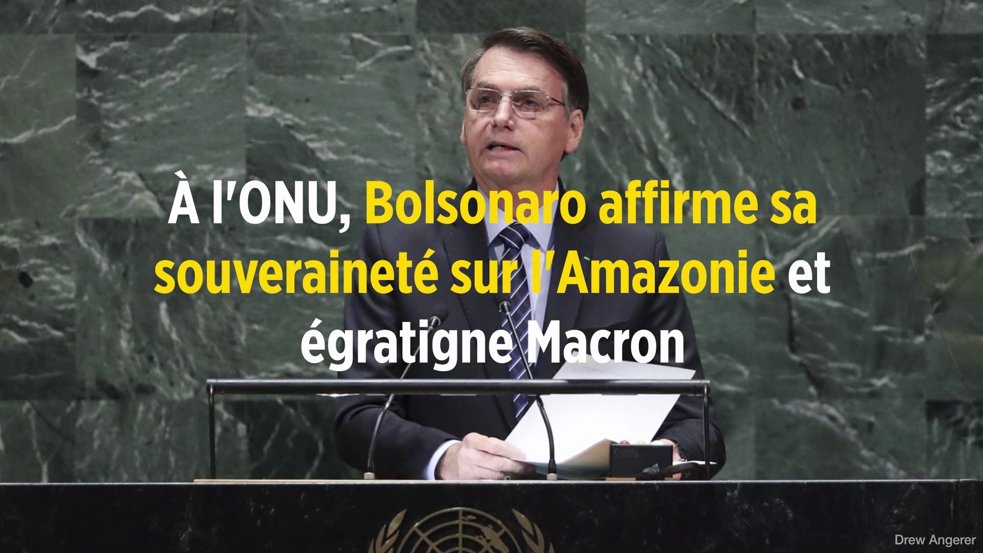À l'ONU, Bolsonaro affirme sa souveraineté sur l'Amazonie et égratigne Macron