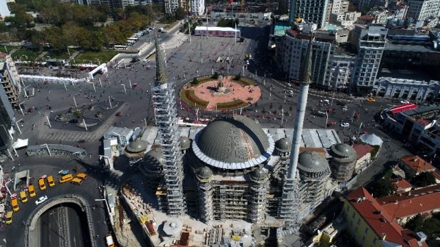 Taksim Camii'nin içi ilk kez görüntülendi