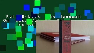 Full E-book  The Sandman Omnibus, Vol. 1  Best Sellers Rank : #3