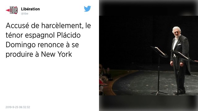 Accusé de harcèlement, Placido Domingo renonce à se produire au Metropolitan Opera de New York