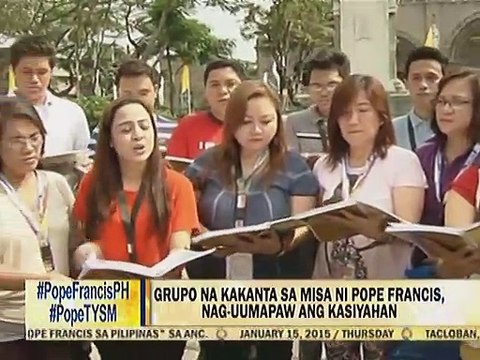 Grupo na kakanta sa misa ni Pope Francis, nag-uumapaw sa kasiyahan