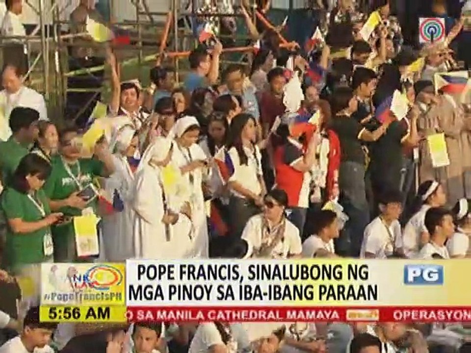 Pope Francis, sinalubong ng mga Pinoy sa iba-ibang paraan