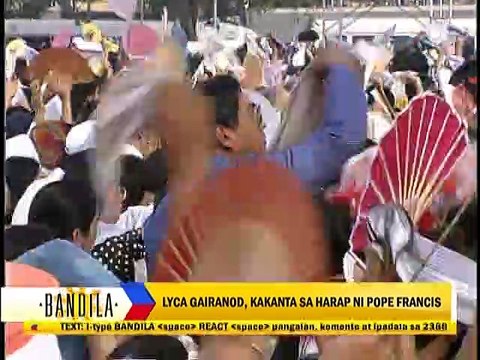 Lyca Gairanod, kakanta sa harap ni Pope Francis