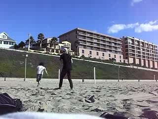 Football on the redondo beach