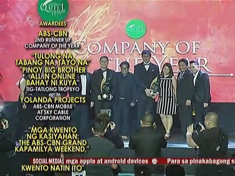 ABS-CBN, humakot ng 20 parangal sa Philippine Quill Awards