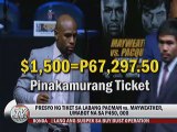 Presyo ng tiket sa Labang Pacman vs. Mayweather, umabot na sa P450,00