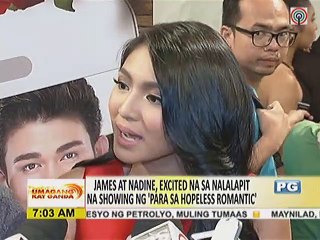 Jadine at Jul?go, excited na sa nalalapit na showing ng 'Para Sa Hopeless Romantic'