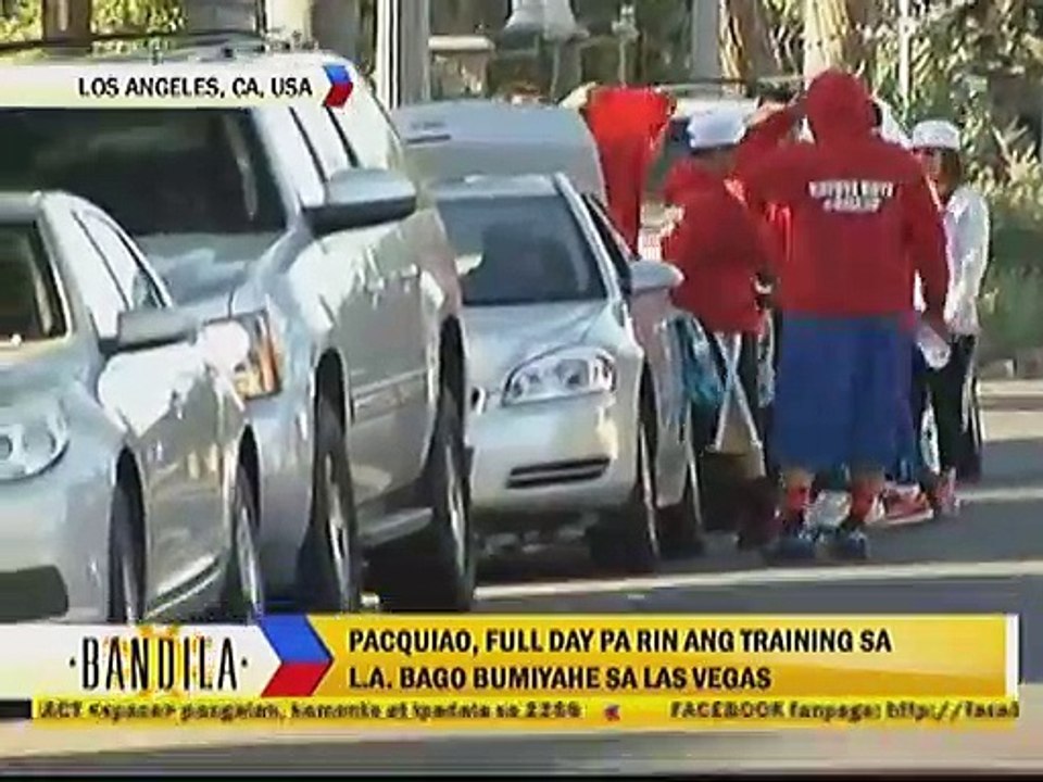 Pacquaio, fully day pa rin ang training sa L.A bago bumiyahe sa Las Vegas