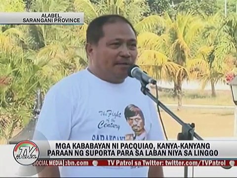 Mga kababayan ni Pacquiao, kanya-kanyang paraan ng suporta para sa laban niya sa Linggo