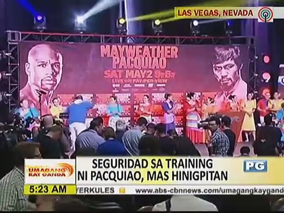 Seguridad sa training ni Pacquiao, mas hinigpitan