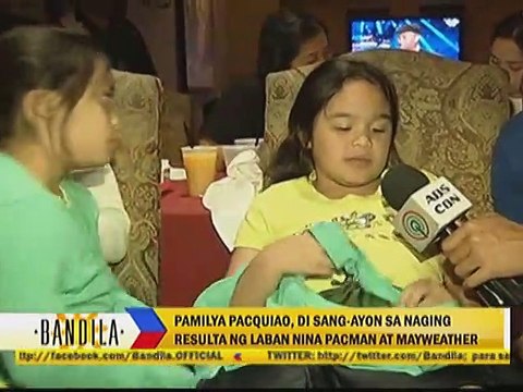Pamilya ni Pacquiao, di sang-ayon sa naging resulta ng laban nina PACMAN at Mayweather