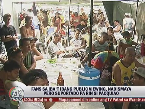 Fans sa iba't ibang Public Viewing, nadismaya pero suportado pa rin si Pacquiao