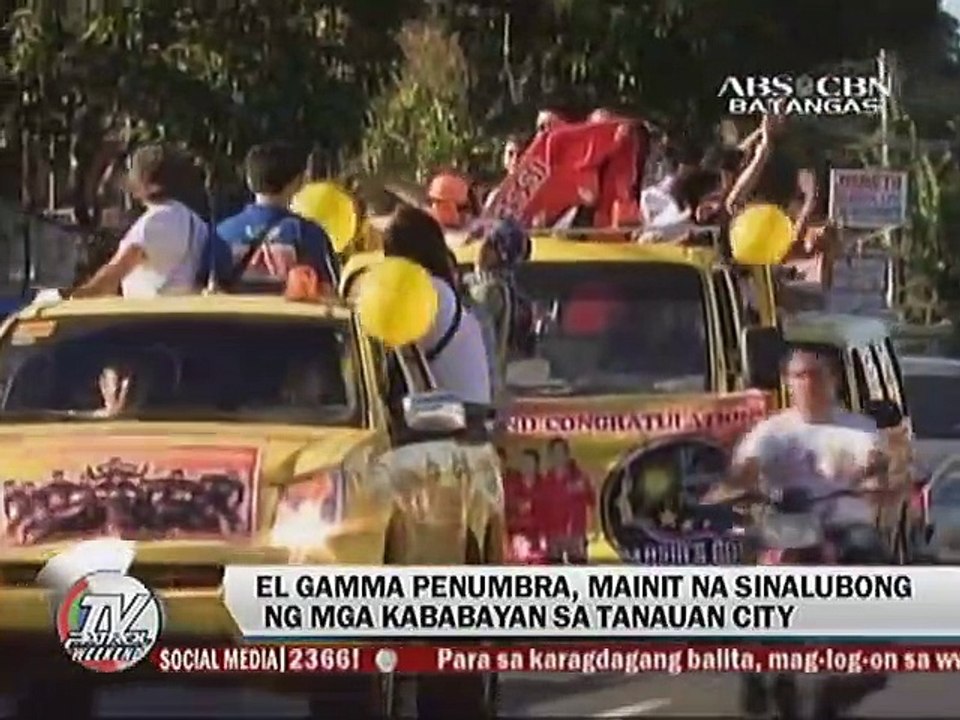 El Gamma Penumbra, mainit na sinalubong ng mga kababayan sa Tanauan City