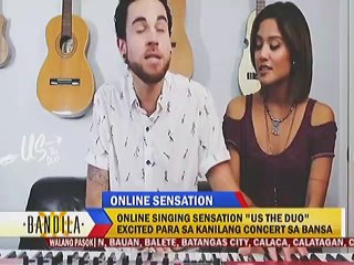 Online Singing Sensation ""US THE DUO"" excited para sa kanilang concert sa bansa
