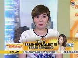 Sarah G shares her Top 5 Breakup Playlist