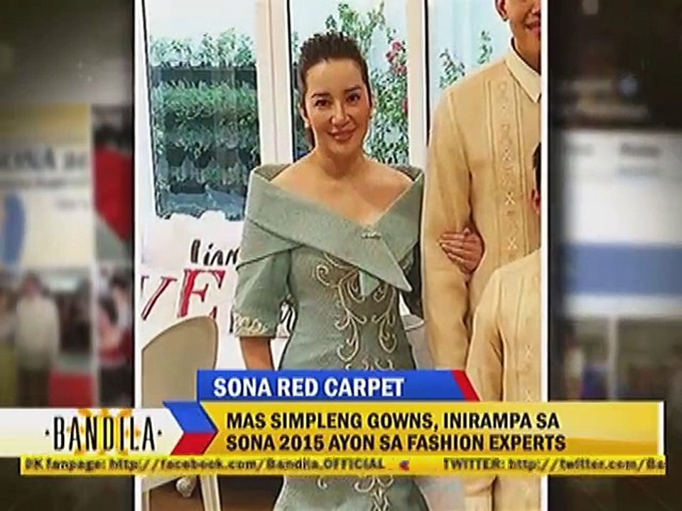 Mas simpleng gowns, inirampa sa SONA 2015 ayon...