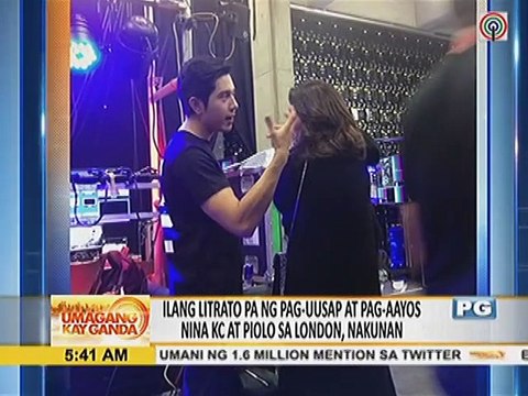 Ilang litrato pa ng pag-uusap at pag-aayos nina KC at Piolo sa London, nakunan