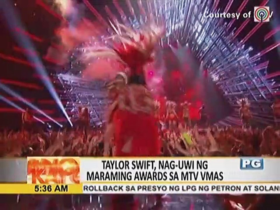 Taylor Swift, nag-uwi ng maraming awards sa MTV VMAS