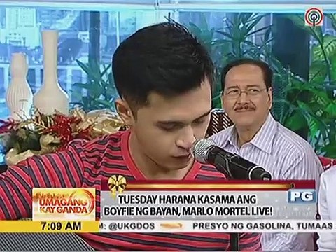 Boyfie ng Bayan Marlo Mortel, live sa Umagang Kay Ganda