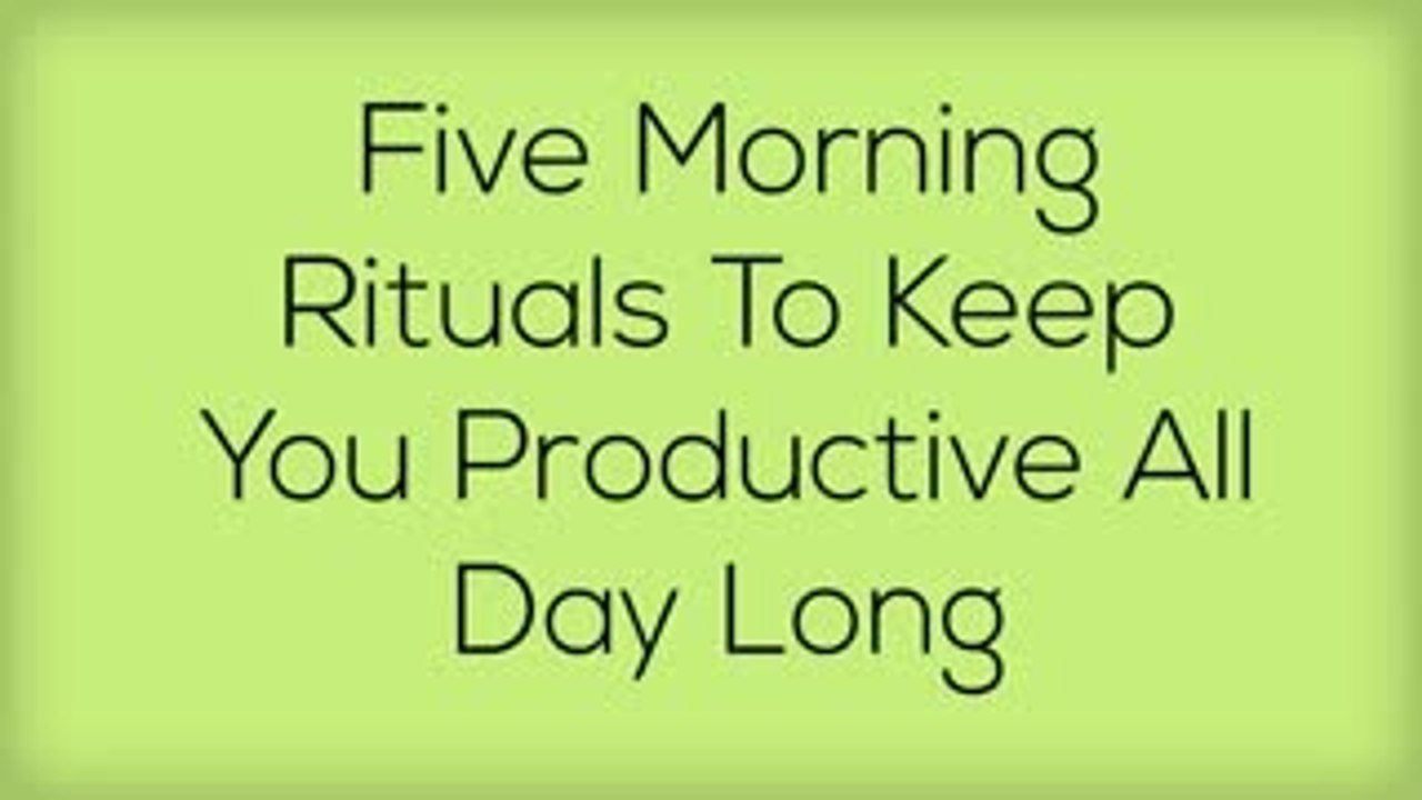 Productive Ways to Jumpstart Your Day