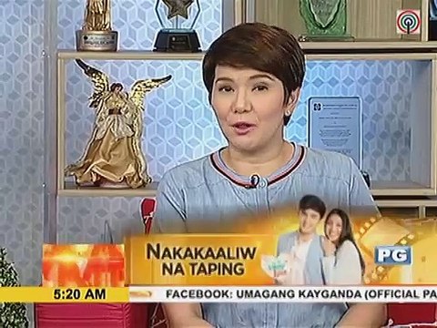 Nadine Lustre, natawa habang nagte-taping sa isa sa mga episode ng OTWOL