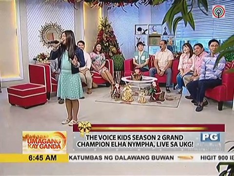 The Voice Kids Season 2 Garnd Champion Elha Nympha, live sa UKG!