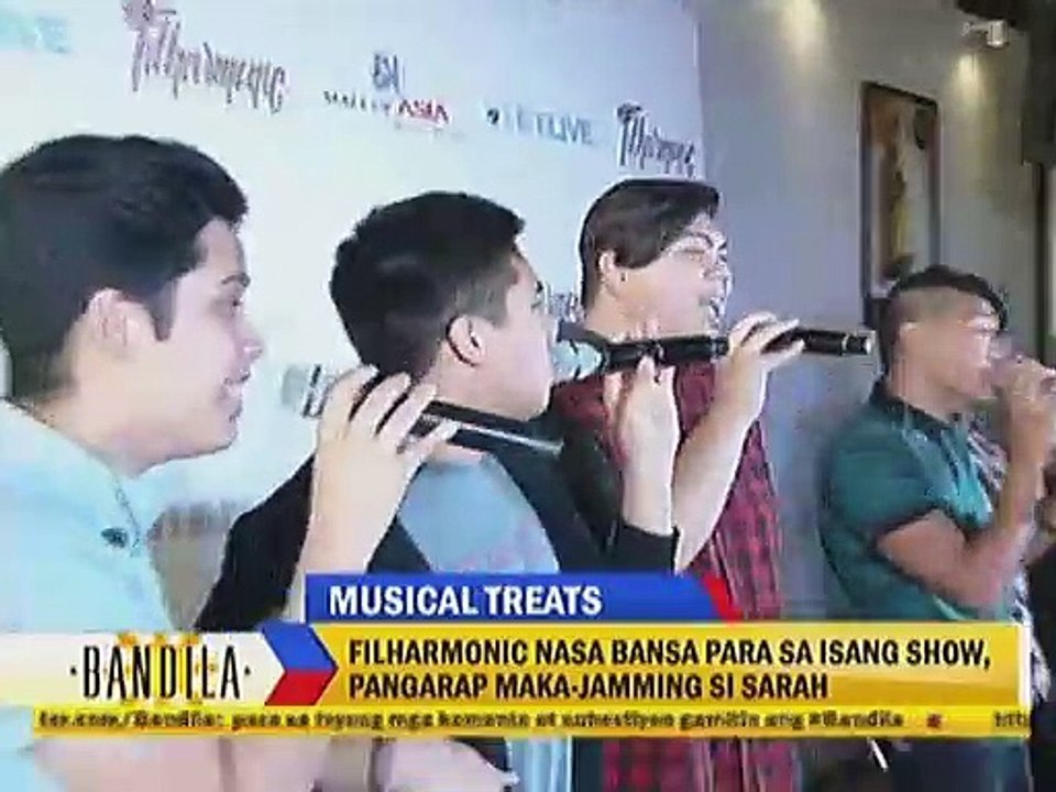 Filharmonic nasa bansa para sa isang show, pangarap maka-jamming si Sarah