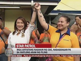 Mga artistang naghain ng coc, nagdaan pa sa ikatlong araw ng filing