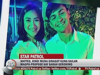 Matteo, hindi muna sinagot kung kailan magpo-propose kay Sarah Geronimo