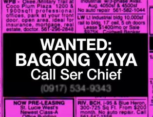 WANTED YAYA!