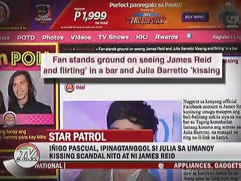 I?go Pascual, ipinagtanggol si Julia sa umanoy kissing scandal nito at ni James Reid