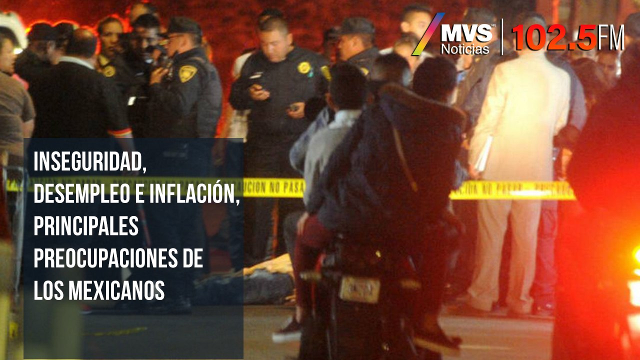 Inseguridad, desempleo e inflación, principales preocupaciones de los mexicanos