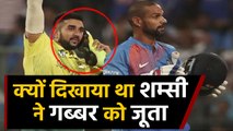 Tabraiz Shamsi disclose why he pulled off his shoe after dismissing Shikhar Dhawan | वनइंडिया हिंदी