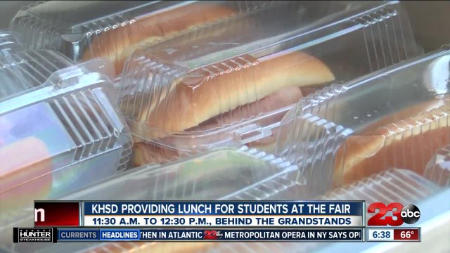 KHSD provides free lunch for students at the fair