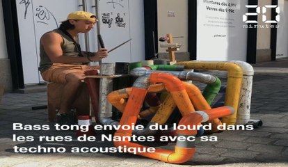 Bass tong joue de la techno acoustique dans les rues de Nantes