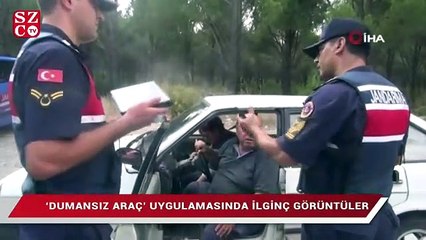 ‘Dumansız araç’ uygulamasında ilginç görüntüler