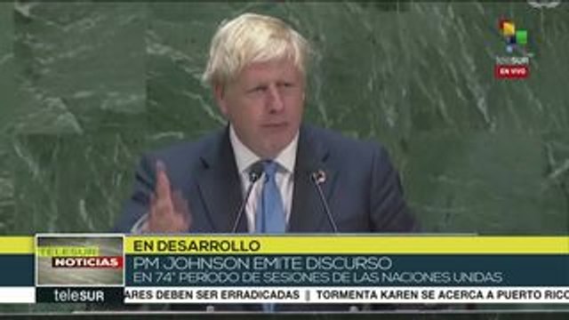 Johnson omite temas cruciales como el brexit en su discurso ante ONU
