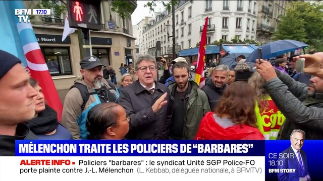 Jean-Luc Mélenchon traite les policiers de barbares - 25/09