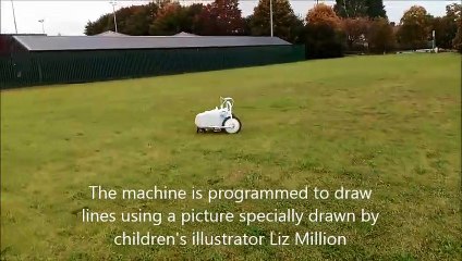 Robot creates land art in Doncaster