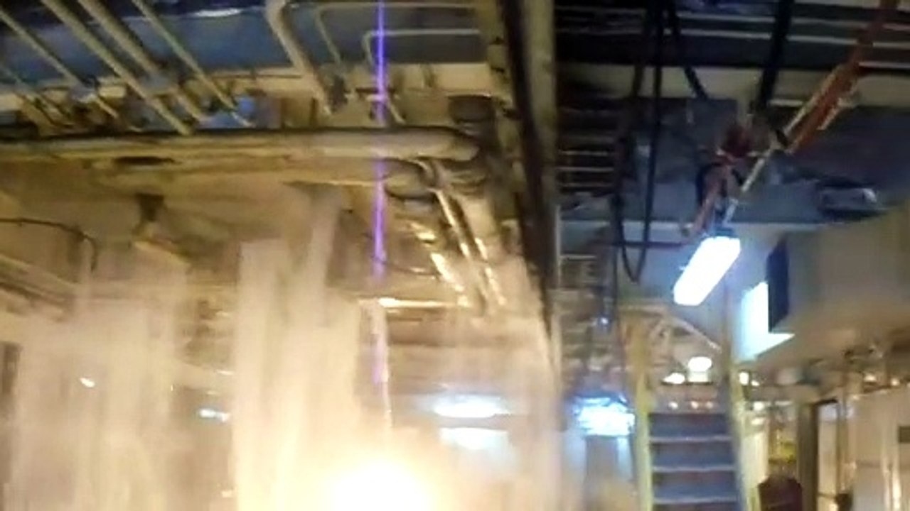 Ship main engine flooded