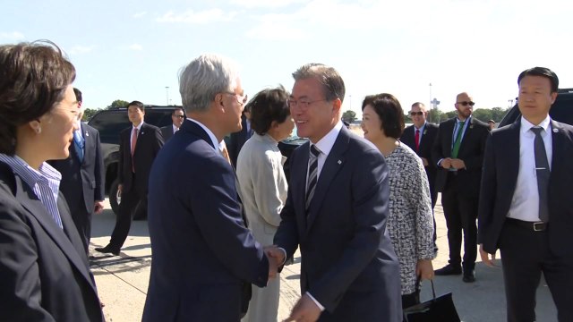 문 대통령, 방미 일정 마치고 귀국길 올라 / YTN