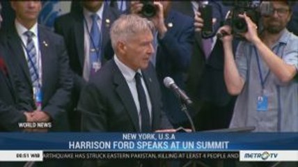 Harrison Ford Speaks at UN Summit