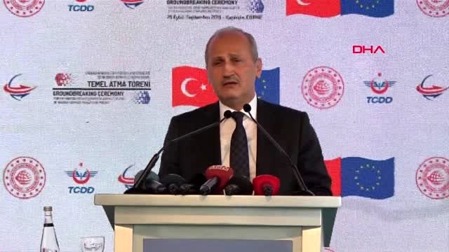 Edirne çerkezköy-kapıkule demiryolu hattı'nın temeli atıldı-2