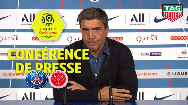 Conférence de presse Paris Saint-Germain - Stade de Reims (0-2) : Thomas TUCHEL (PARIS) - David GUION (REIMS) / 2019-20