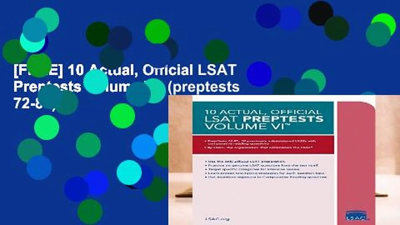 [FREE] 10 Actual, Official LSAT Preptests Volume VI: (preptests 72-81): 6