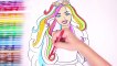 Dibuja y Colorea a Barbie Pelo Arcoiris  Dibujos para niños 9