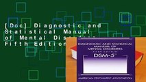 [Doc] Diagnostic and Statistical Manual of Mental Disorders, Fifth Edition (DSM-5)